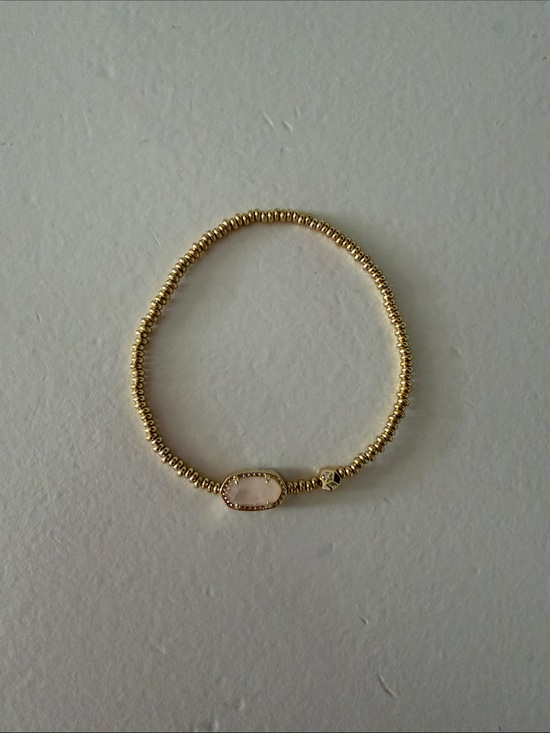 Kendra Scott Jewelry - Kendra Scott Gold Bead Bracelet with Light Pink Stone